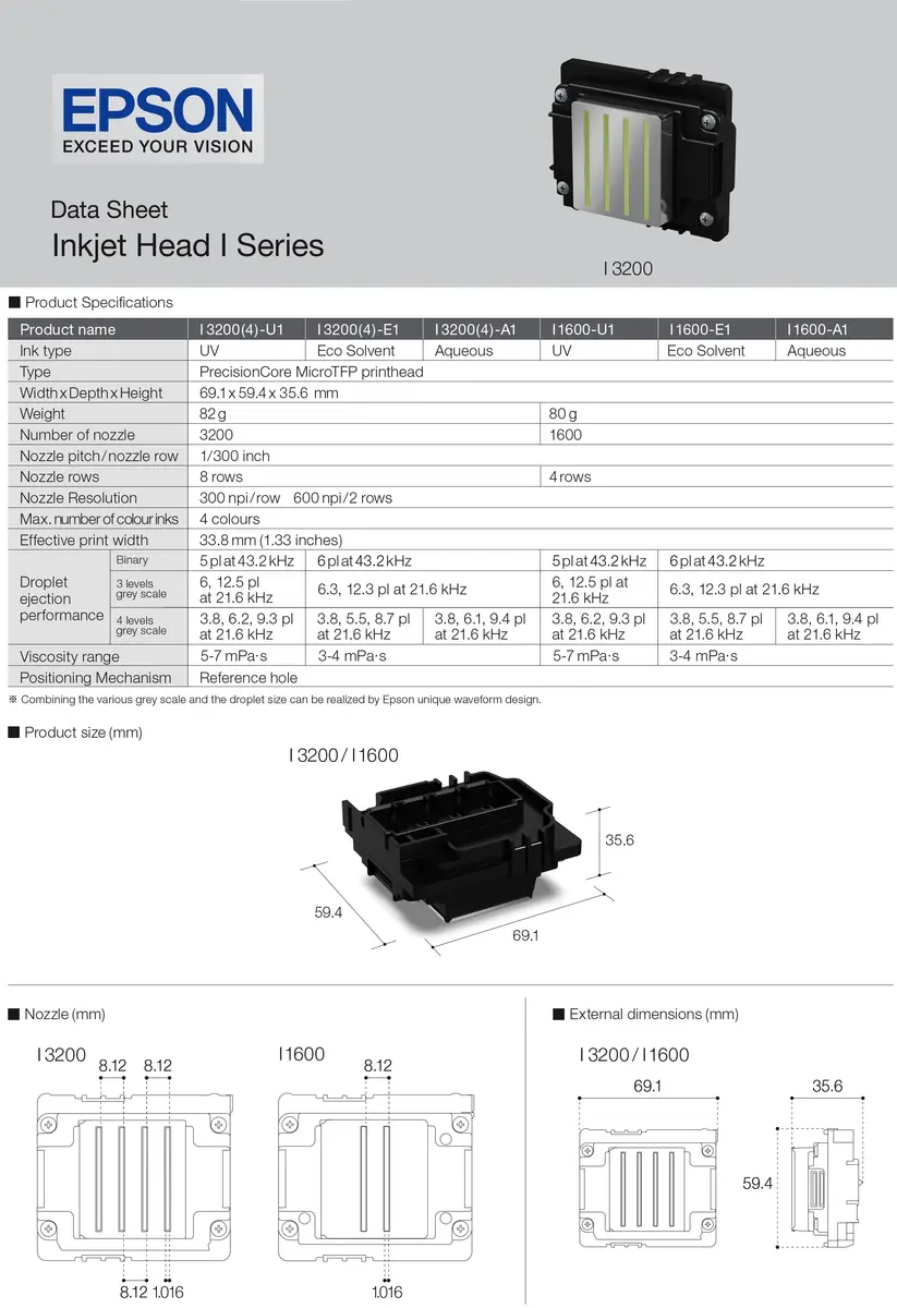 Epson I3200 Print Head reference image supplied by Rangoli Fab Studio